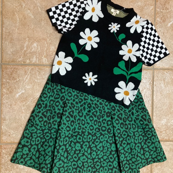 Banana Republic Green/Black Leopard Skirt Sz 2 - Picture 4 of 4